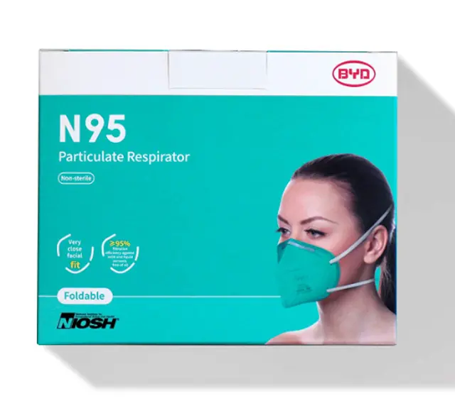 BYD N95 Particulate Respirator 20 Pack-NIOSH & TGA Approved