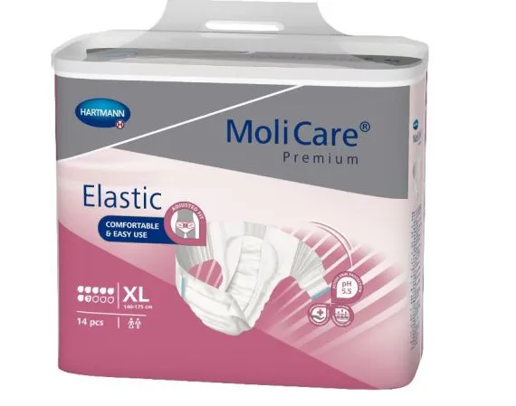 Molicare Premium Elastic 7 D X Large Waist 140 175cm Unisex 3180ml 14's PKT