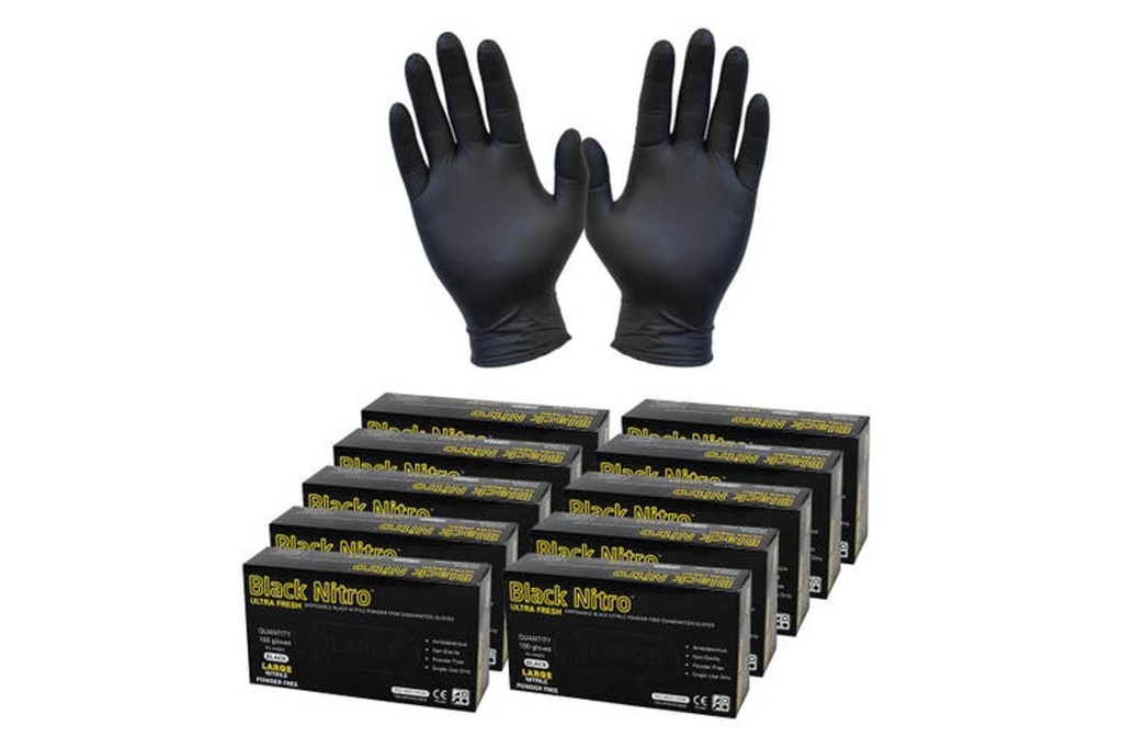 Black Nitrile Powder Free Disposable Gloves