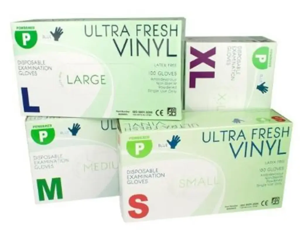 Ultra Fresh Clear Vinyl Disposable Gloves (100pcs) - Medium