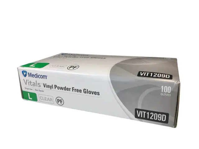 Medicom Vinyl Clear Powder Free Gloves (100pcs) - Large