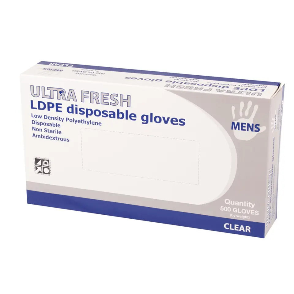 Ultra Fresh LDPE Disposable Gloves (Ladies) Box of 500 - XL
