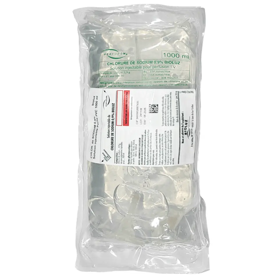 Sodium Chloride 0.9% solution for infusion bag 1000ml