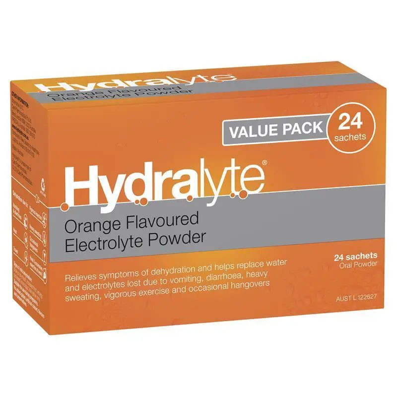 Hydralyte Flavoured Eletrolyte Powder Sachets 4.9g - 10 Pack