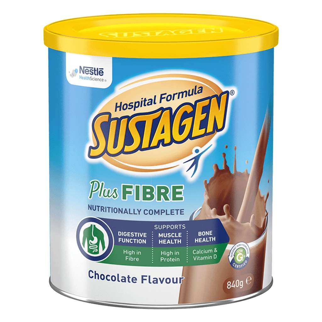 Sustagen Hospital Formula - PLUS FIBRE 840g - Chocolate