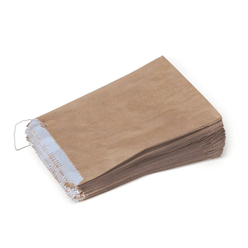 2 Long Greaseproof Lined Brown Bags | 235x180mm