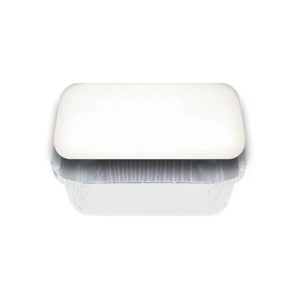 White Board Lids for 7419 Foil Containers