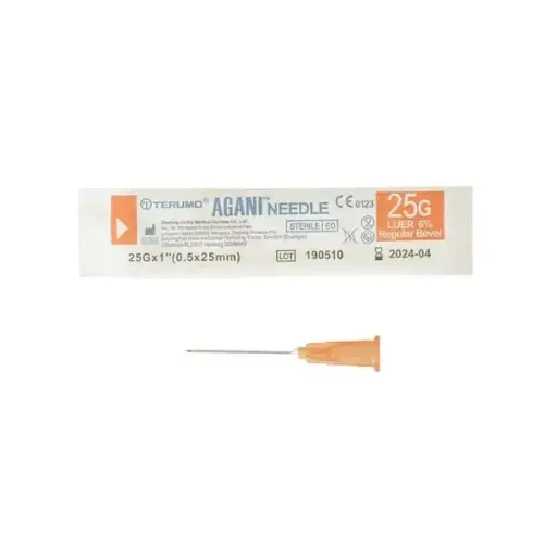 [SMS-TER8AN2525R1] Agani Hypodermic Needles 25G x 25mm Orange (TER8AN2525R1)