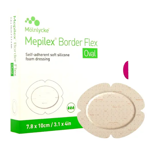 [MOL583500] Mepilex Border Flex Oval Dressing 7.8cm x 10cm BOX/5
