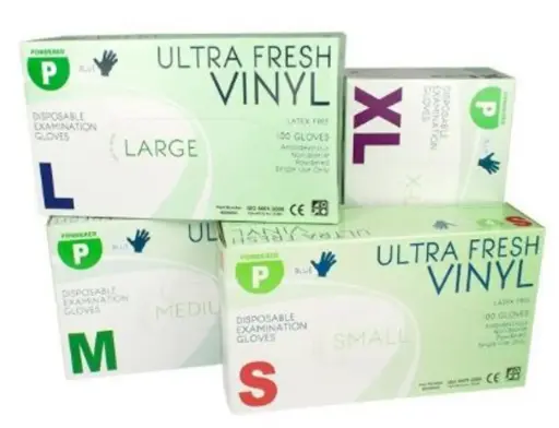 [SMS-468402/M] Ultra Fresh Clear Vinyl Disposable Gloves (100pcs) - Medium