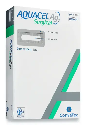 [SMS-CON412010] Aquacel Ag Surgical 9cm X 15cm BOX/10