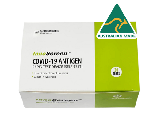 [1059] InnoScreen Covid 19 Rapid Antigen Self Test Nasal Swab - 20 Tests - Australian Made