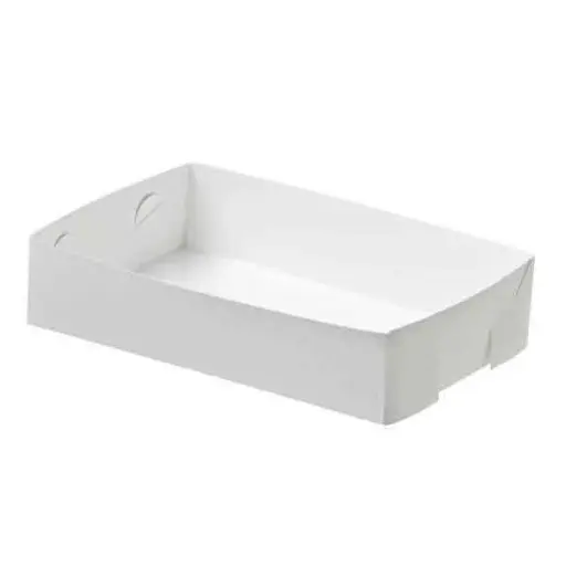 [SKU: CTW24] Cake trays #24 White 255x180x45mm