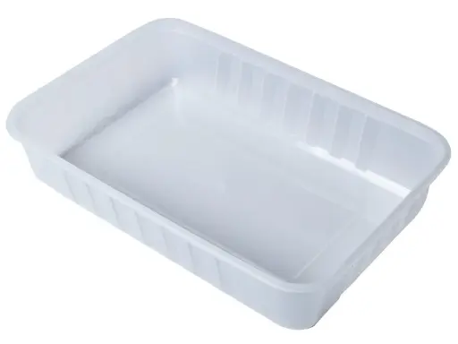 [SMS123] 500ml Ribbed Rectangle Plastic Containers - Microwave &amp; Freezer Safe