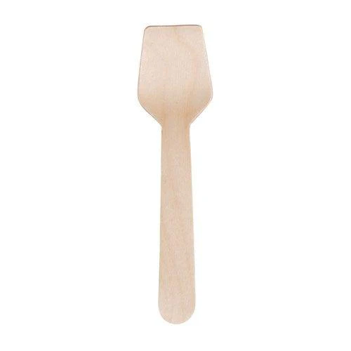 [SMSSIW] 4” FSC 100% Waxed Wooden Gelato Spoon | Compostable | 2000 Pack